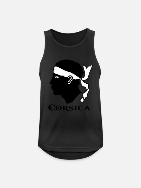 corsica Korsika - Männer Tank Top atmungsaktiv - Schwarz