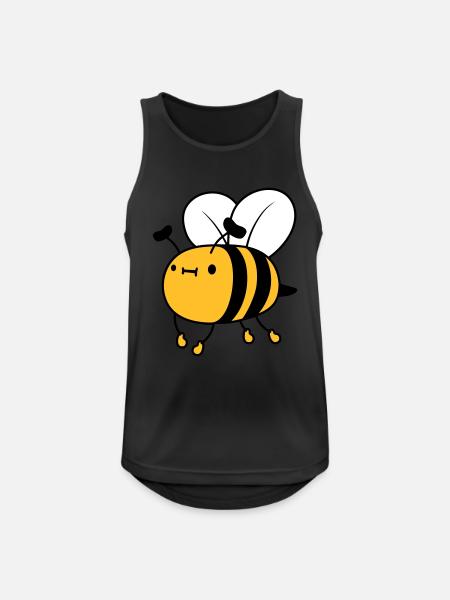 Flying cute bee - Men's Breathable Tank Top - black