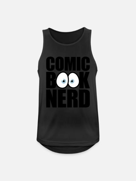 Comic book nerd - Men's Breathable Tank Top - black