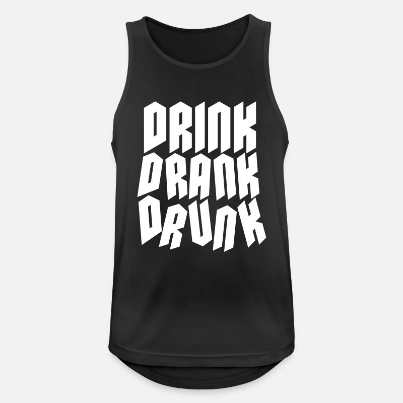drink drank drunk quote - Men's Breathable Tank Top - black