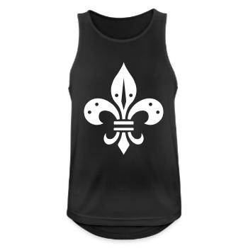 Fleur de lis Design - Männer Tank Top atmungsaktiv - Schwarz - Vorne - Nick (188cm)