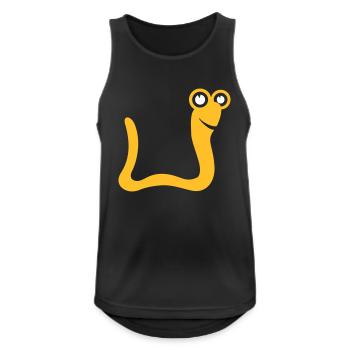 Worm snake - Men's Breathable Tank Top - black - Front - Nick (188cm)