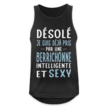 Désolé déjà pris par une Berrichonne sexy - Débardeur respirant Homme - noir - Devant - Nick (188cm)