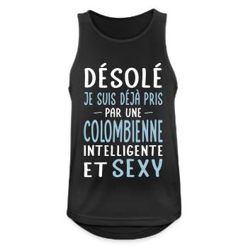 Désolé déjà pris par une Colombienne sexy - Débardeur respirant Homme - noir - Devant - Nick (188cm)