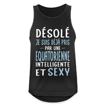 Désolé déjà pris par une Equatorienne sexy - Débardeur respirant Homme - noir - Devant - Nick (188cm)