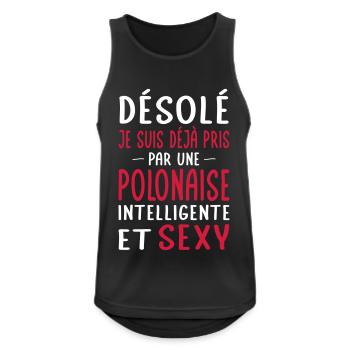 Désolé déjà pris par une Polonaise sexy - Débardeur respirant Homme - noir - Devant - Nick (188cm)