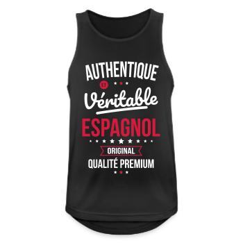 Authentique et véritable Espagnol - Original - Débardeur respirant Homme - noir - Devant - Nick (188cm)