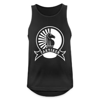 Taktiker (Schach) - Männer Tank Top atmungsaktiv - Schwarz - Vorne - Nick (188cm)