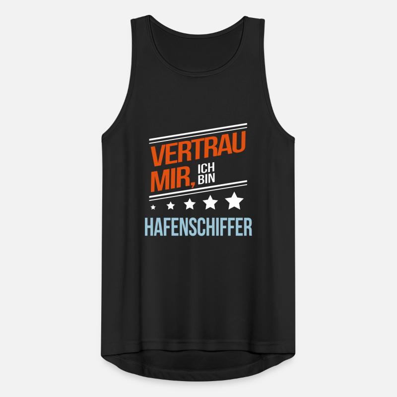 Hafenschiffer Beruf Geschenk Männer Tank Top atmungsaktiv