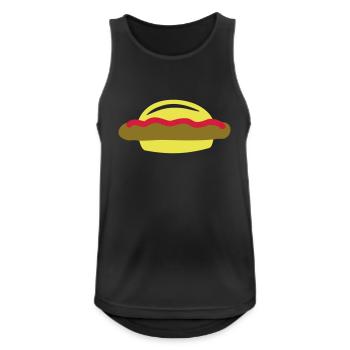 Bratwurst mit Brötchen und Senf Geschenk - Männer Tank Top atmungsaktiv - Schwarz - Vorne - Nick (188cm)