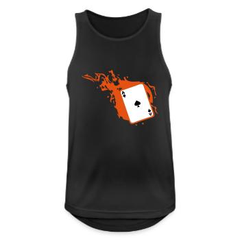 Karten-Poker-Karte als Flamm pique1 - Männer Tank Top atmungsaktiv - Schwarz - Vorne - Nick (188cm)