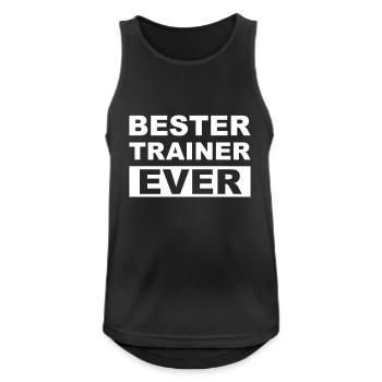 Bester Trainer ever - Männer Tank Top atmungsaktiv - Schwarz - Vorne - Nick (188cm)