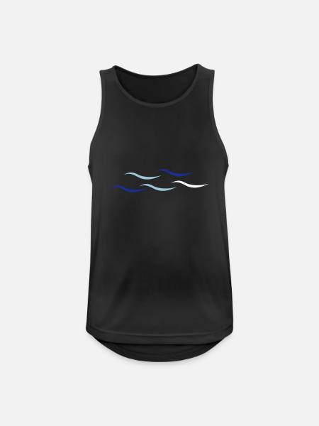 Waves - Men's Breathable Tank Top - black