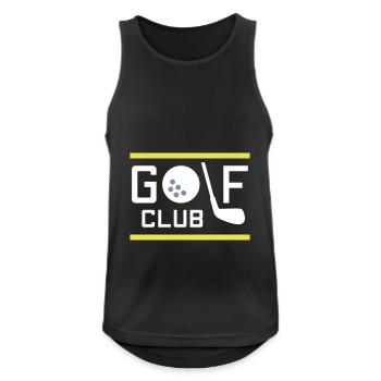 Golf club (golf ball as o, golf clubs as l) - Men's Breathable Tank Top - black - Front - Nick (188cm)