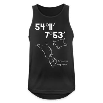 Koordinaten Helgoland mit Insel und Düne. - Männer Tank Top atmungsaktiv - Schwarz - Vorne - Nick (188cm)