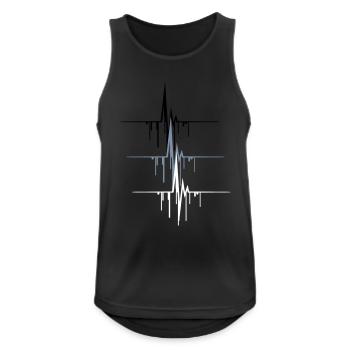 pulse_graffiti - Débardeur respirant Homme - noir - Devant - Nick (188cm)
