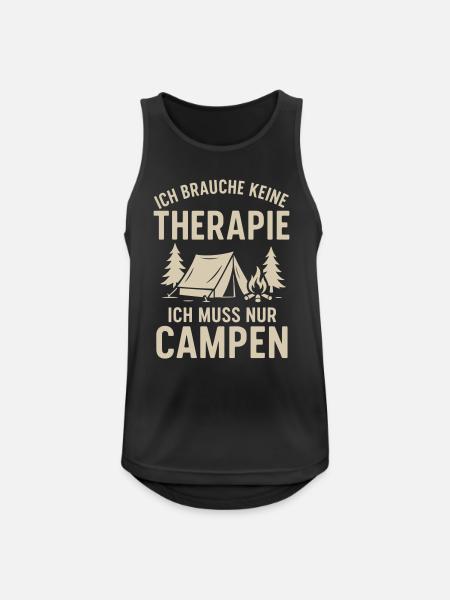 I don't need therapy camping - Men's Breathable Tank Top - black