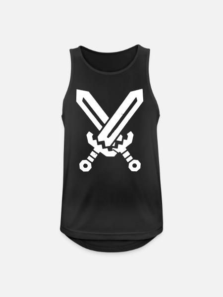 Pixel Swords 8-Bit Retro - Men's Breathable Tank Top - black