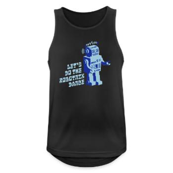 Robotnik danse - vieux robots scolaires - Débardeur respirant Homme - noir - Devant - Nick (188cm)