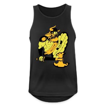 wikinger - Männer Tank Top atmungsaktiv - Schwarz - Vorne - Nick (188cm)