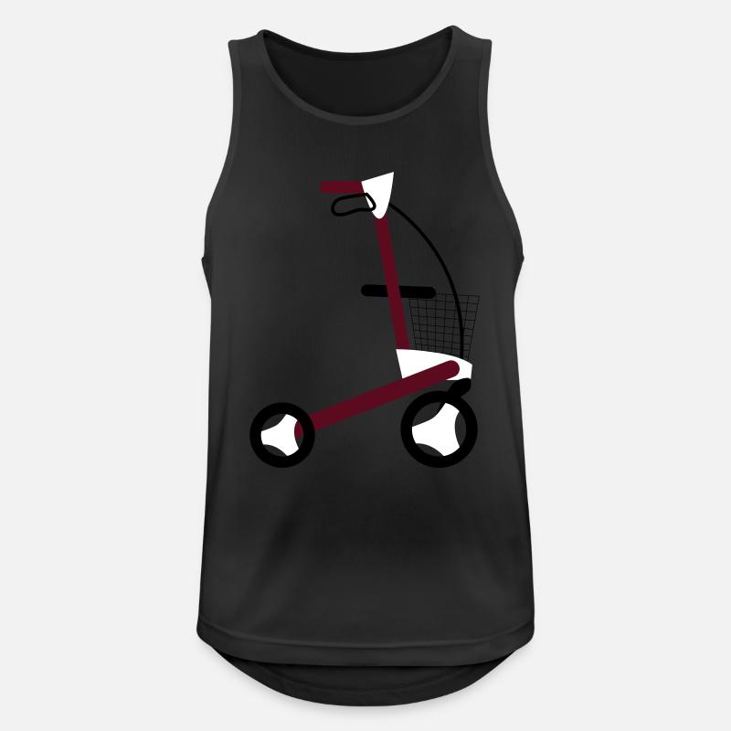 rollator - Männer Tank Top atmungsaktiv - Schwarz