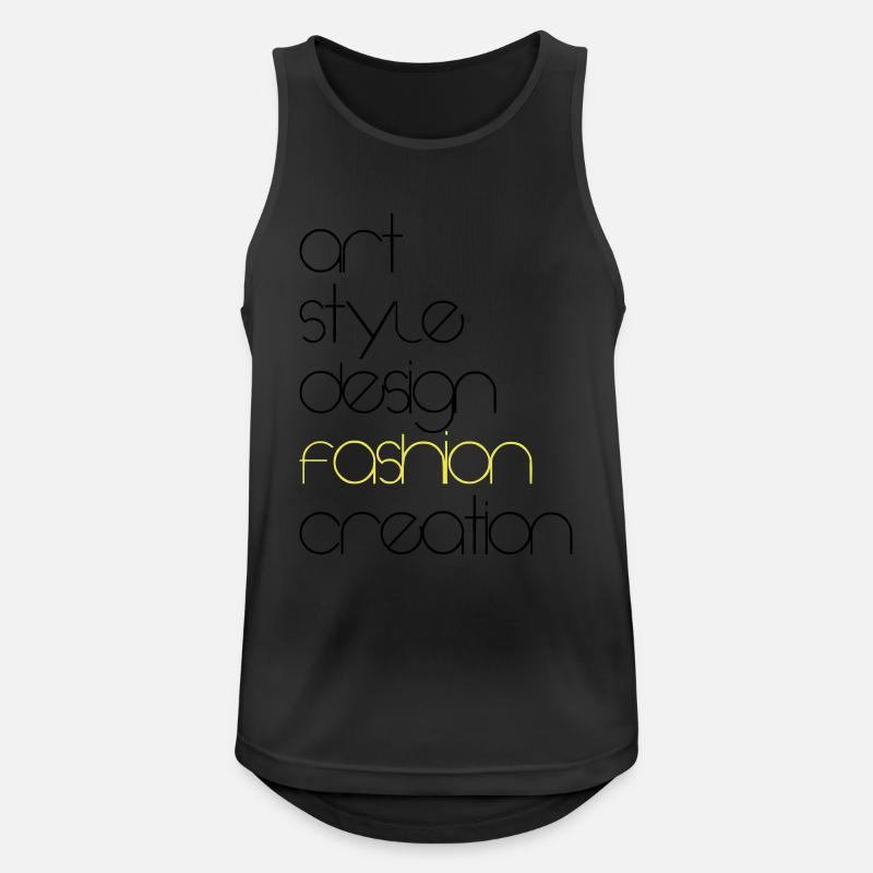 Fashion - Men's Breathable Tank Top - black