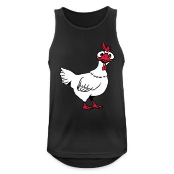 Huhn doof witzig - Männer Tank Top atmungsaktiv - Schwarz - Vorne - Nick (188cm)