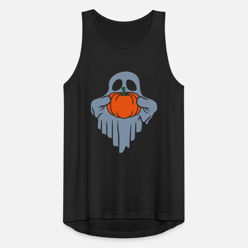 Comic Halloween Pumpkin Ghost Men's Breathable Tank Top
