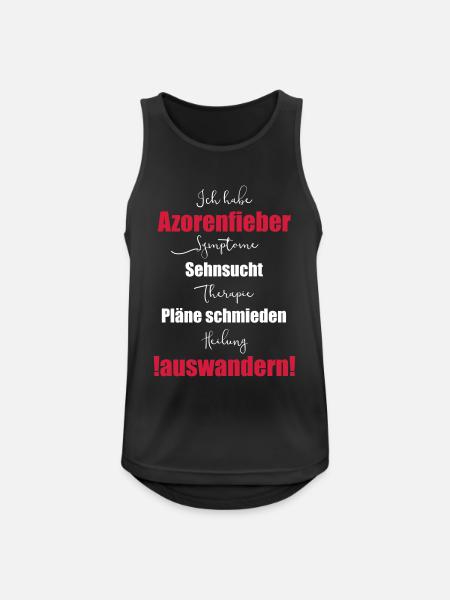 Jeg har Azorerne feber - emigrere - Herre tanktop åndbar - sort