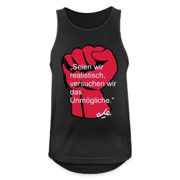 "Seien wir realistisch, Che Ernesto Guevara - Männer Tank Top atmungsaktiv - Schwarz - Vorne - Nick (188cm)