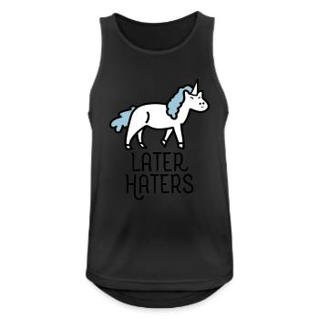 Later Haters (Unicorn) - Men's Breathable Tank Top - black - Front - Nick (188cm)