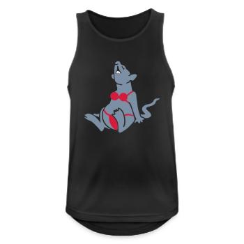 Strandratte / rat at the beach (3c) - Men's Breathable Tank Top - black - Front - Nick (188cm)