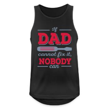 dad - Männer Tank Top atmungsaktiv - Schwarz - Vorne - Nick (188cm)