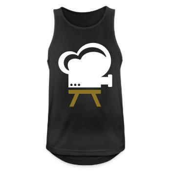 Kamera Film - Männer Tank Top atmungsaktiv - Schwarz - Vorne - Nick (188cm)