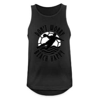 Don # t Worry Beach Happy beach handball - Débardeur respirant Homme - noir - Devant - Nick (188cm)