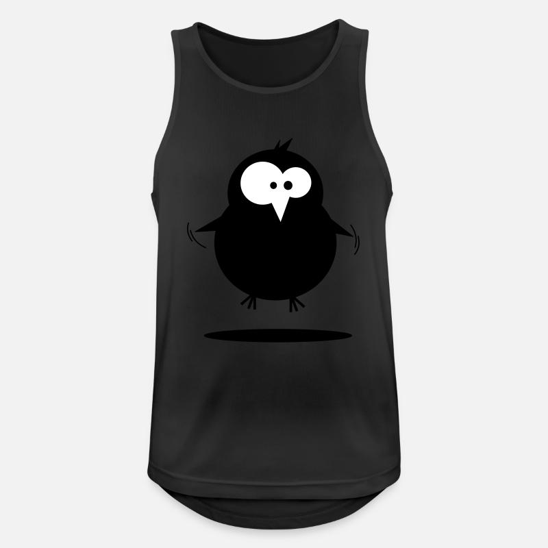Vogel - Männer Tank Top atmungsaktiv - Schwarz
