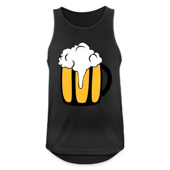 Bierglas - Männer Tank Top atmungsaktiv - Schwarz - Vorne - Nick (188cm)