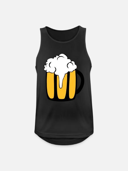 Bierglas - Männer Tank Top atmungsaktiv - Schwarz