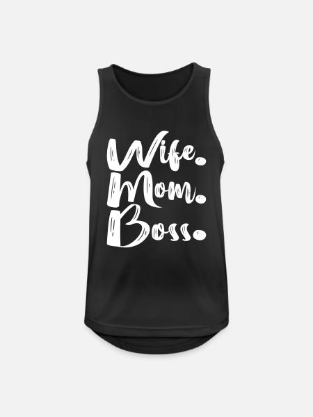 Wife Mom Boss - Men's Breathable Tank Top - black