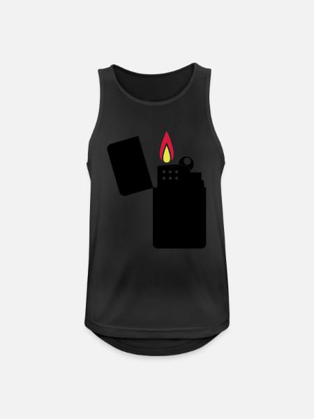feuerzeug_02 - Männer Tank Top atmungsaktiv - Schwarz