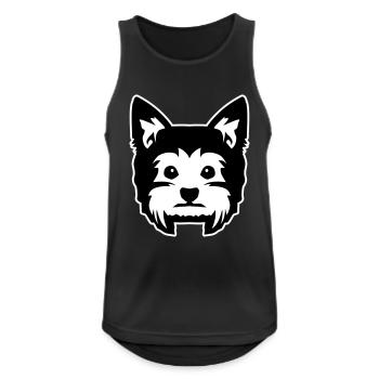 Yorkshire Terrier - Débardeur respirant Homme - noir - Devant - Nick (188cm)