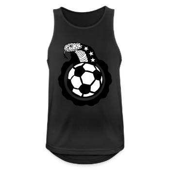 Fußball Schlange cobra logo club - Männer Tank Top atmungsaktiv - Schwarz - Vorne - Nick (188cm)