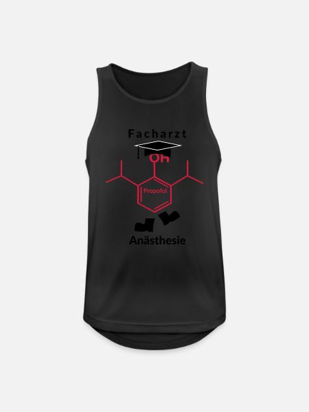 Facharzt Anästhesie - Männer Tank Top atmungsaktiv - Schwarz