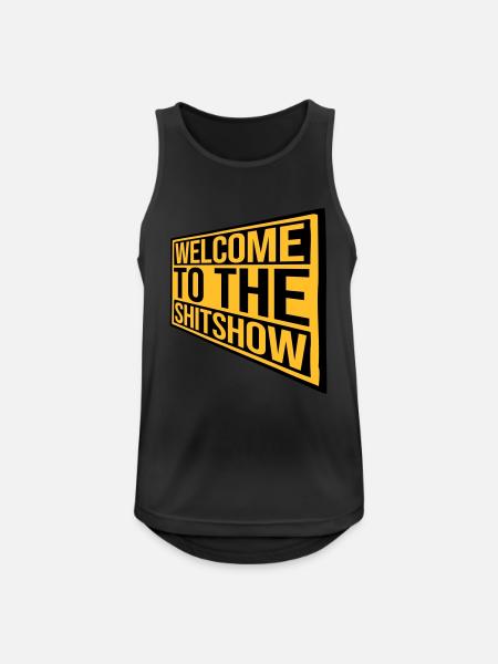 Sign Welcome Shitshow - Men's Breathable Tank Top - black
