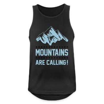 mountains berge are calling - Männer Tank Top atmungsaktiv - Schwarz - Vorne - Nick (188cm)