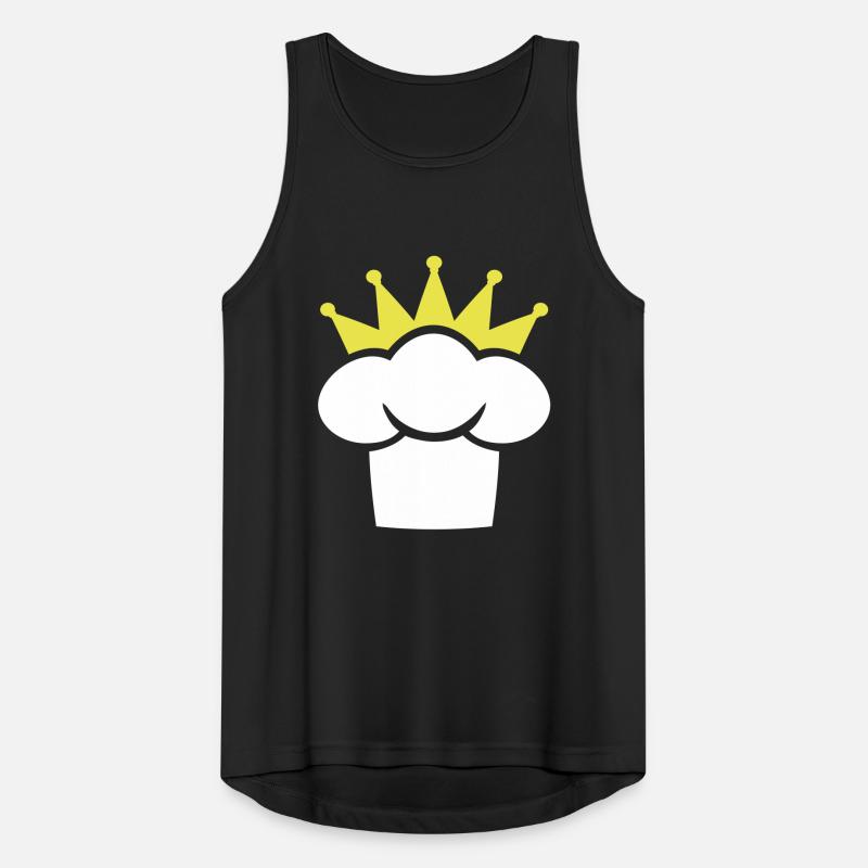 Crown King Chef Kitchen Chef Hat Master Men's Breathable Tank Top