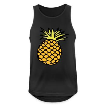 Ananas - Männer Tank Top atmungsaktiv - Schwarz - Vorne - Nick (188cm)