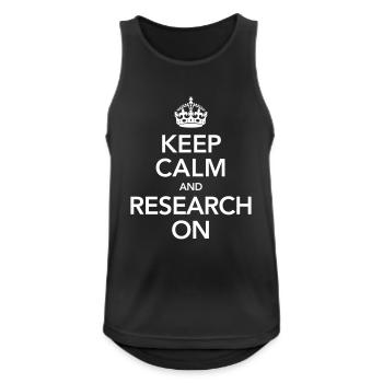Quote | Keep Calm And Research On - Men's Breathable Tank Top - black - Front - Nick (188cm)
