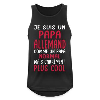 Papa Allemand comme un papa normal plus cool - Débardeur respirant Homme - noir - Devant - Nick (188cm)
