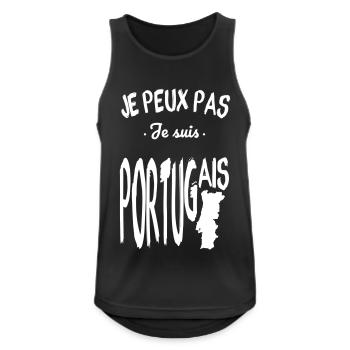 Je peux pas je suis Portugais - Débardeur respirant Homme - noir - Devant - Nick (188cm)